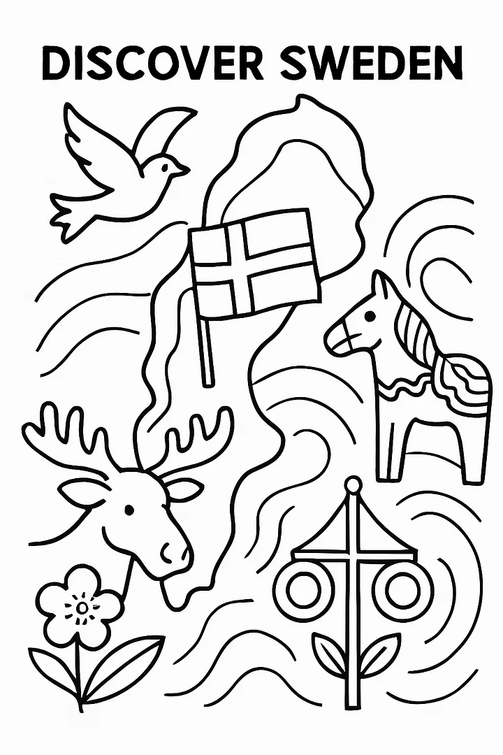 Free “Discover Sweden” Poster 2 – European Wall Art Printable (A4 & US Letter PDF) product image (2)