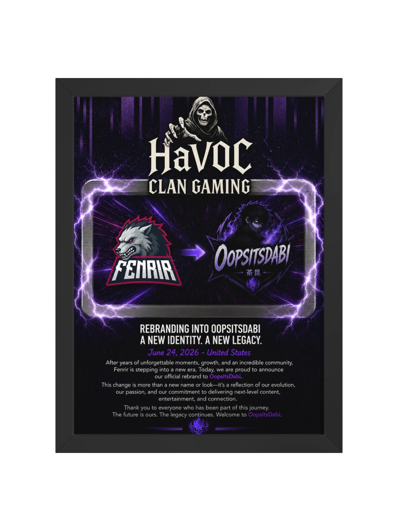 "oopsitsdabi' Rebrand Gaming Poster product image (1)