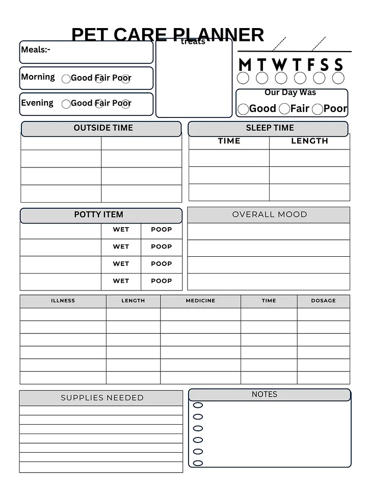 Paws & Plans: A Complete Pet Care Organizer All About My Pet Daily Tails: Pet Routine Tracker Fur Baby Wellness Planner product image (1)