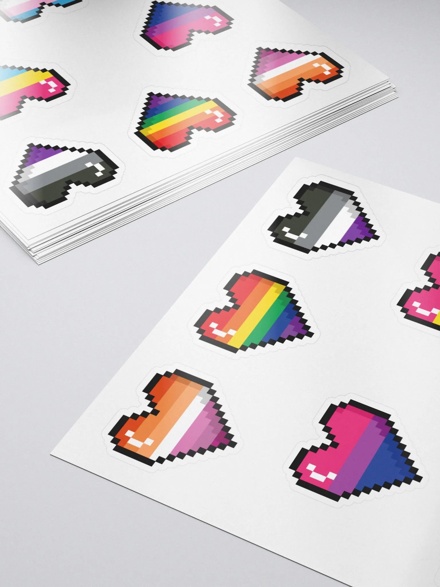 1.5" Pride Heart Sticker Sheet product image (5)