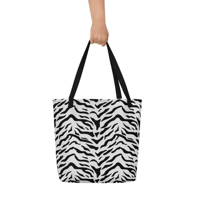 Zebra Wave All-Over Print Tote Bag product image (10)