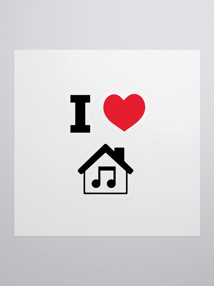 I Love House Music Sticker product image (1)