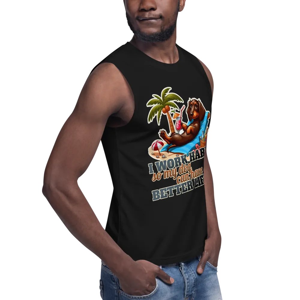Work Hard – Dachshund Muscle Tank product image (9)