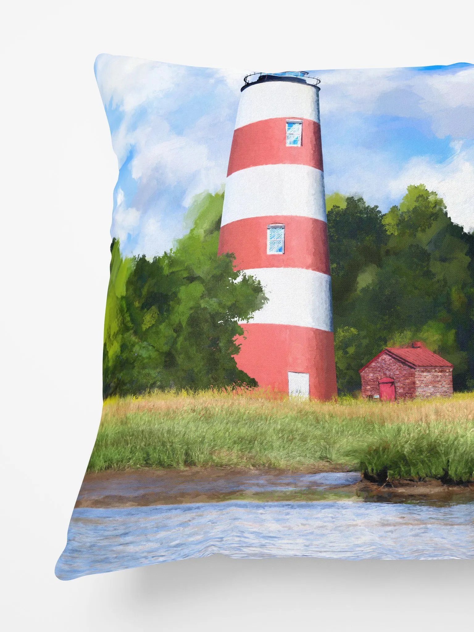 Sapelo Island Lighthouse – Georgia Coast Throw Pillow product image (4)