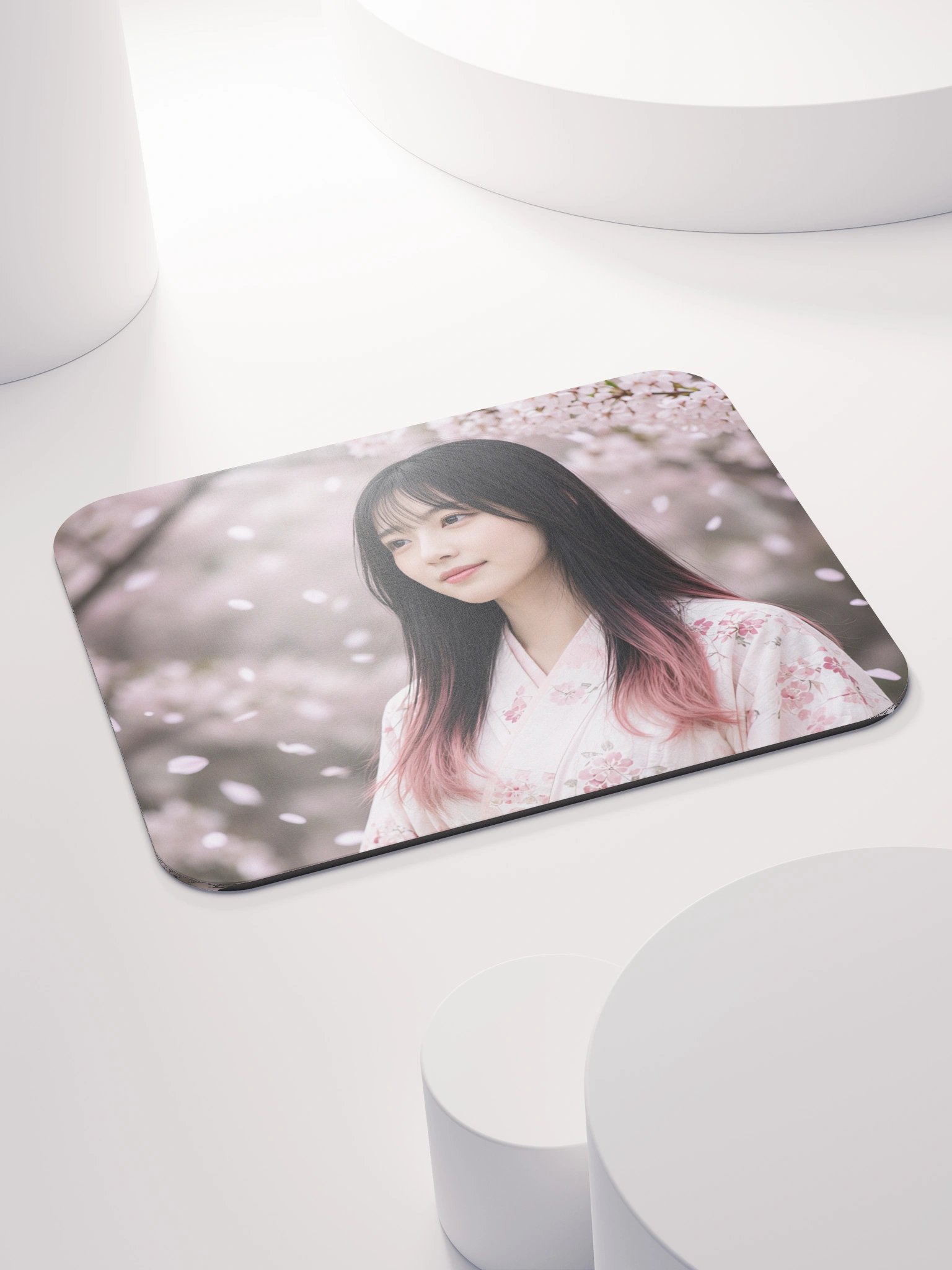 Sakura Blossom Japanese Garden Classic Mouse Pad | Aesthetic Floral Office & Gaming Mousepad product image (4)
