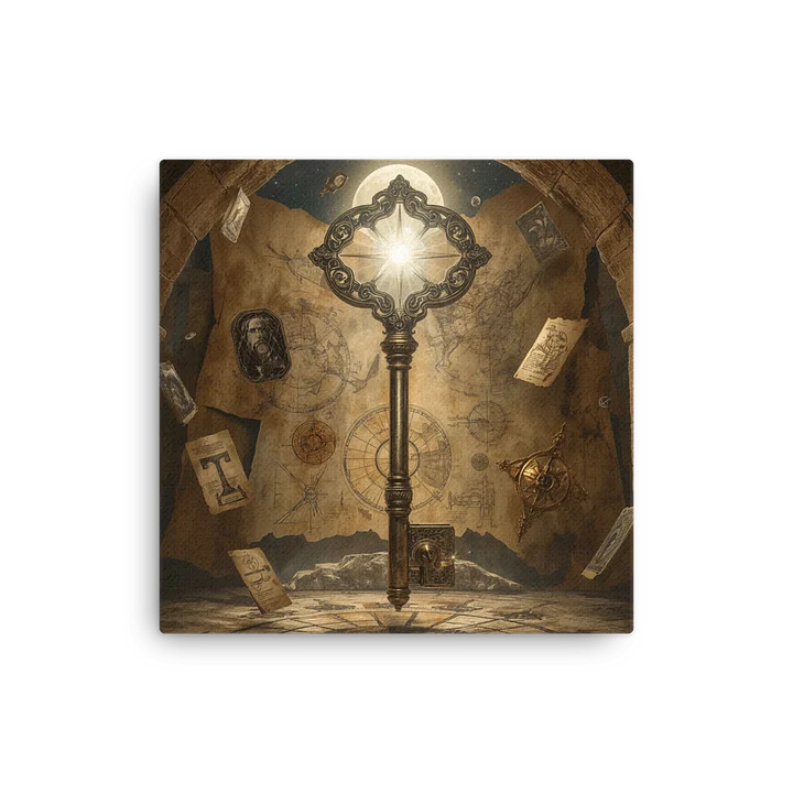 The Gatekeeper’s Key – Eternal Archive | Square Canvas product image (1)