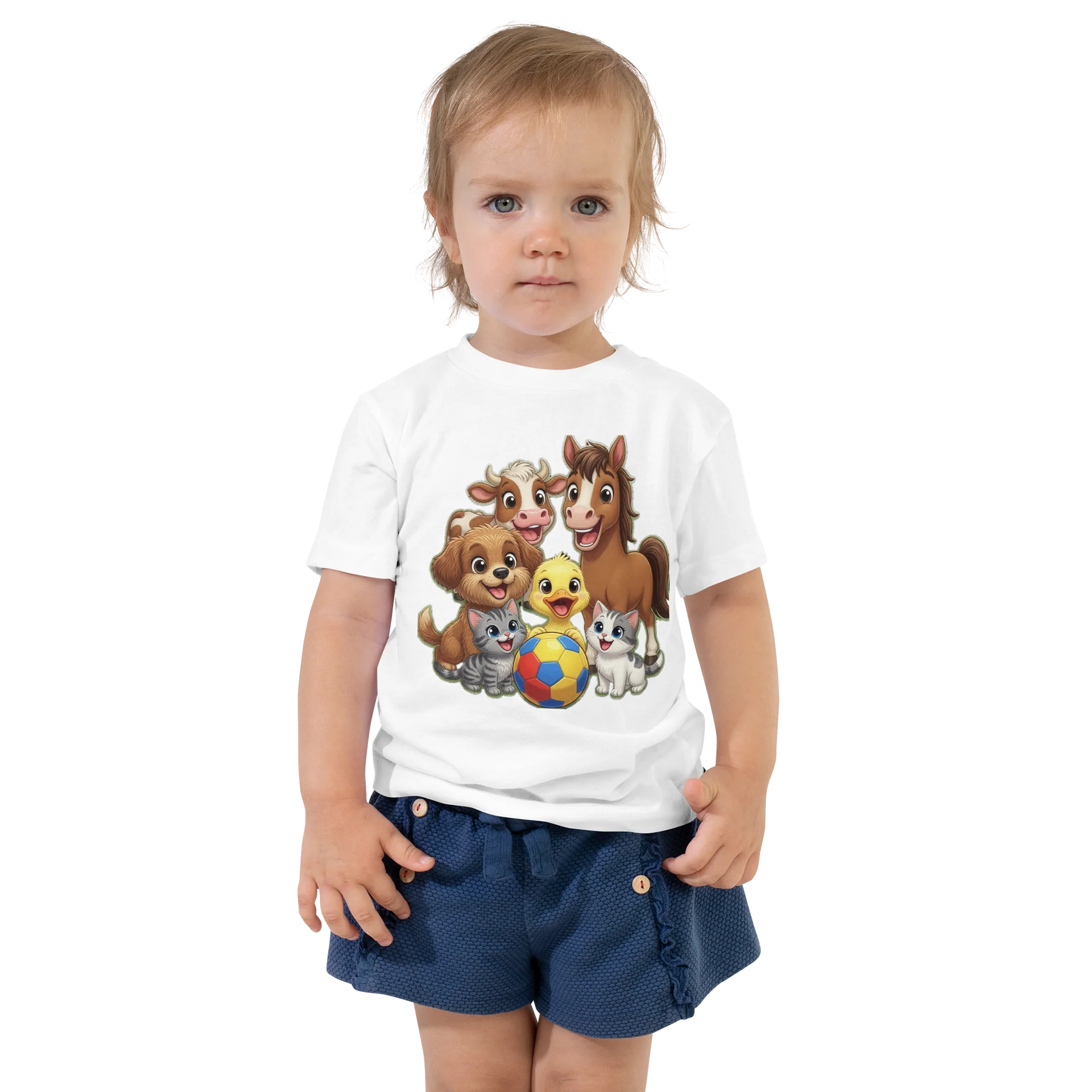 Nursery Rhyme Soccer Farm Animal Children’s T-shirt product image (1)