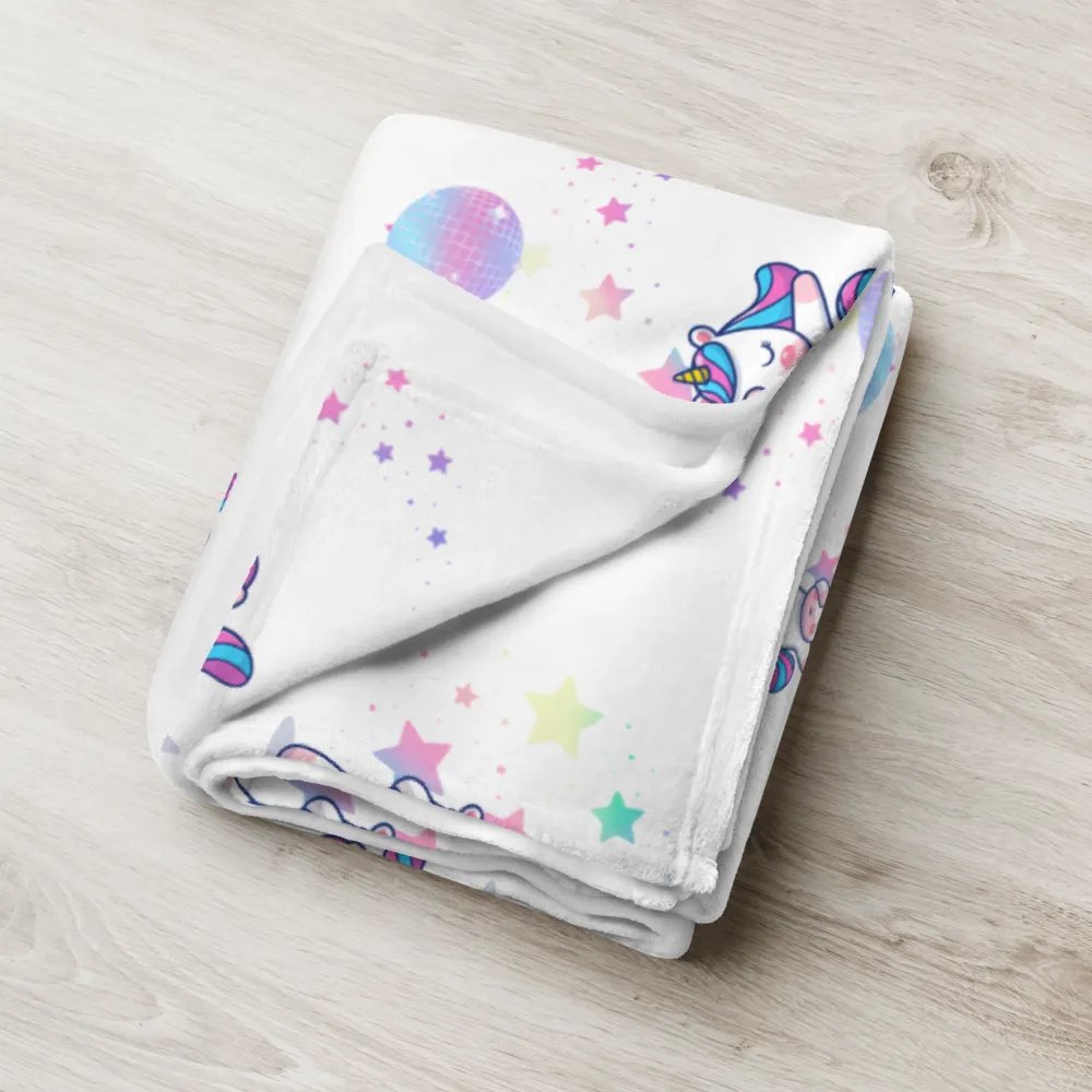 Disco Dabbing Unicorn Throw Blanket product image (10)