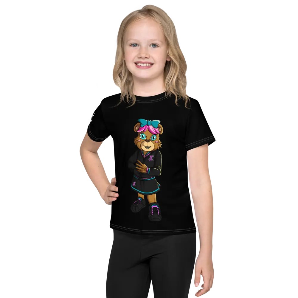 Standing Girl Bear All-Over Print Kids Crew Neck T-Shirt product image (1)