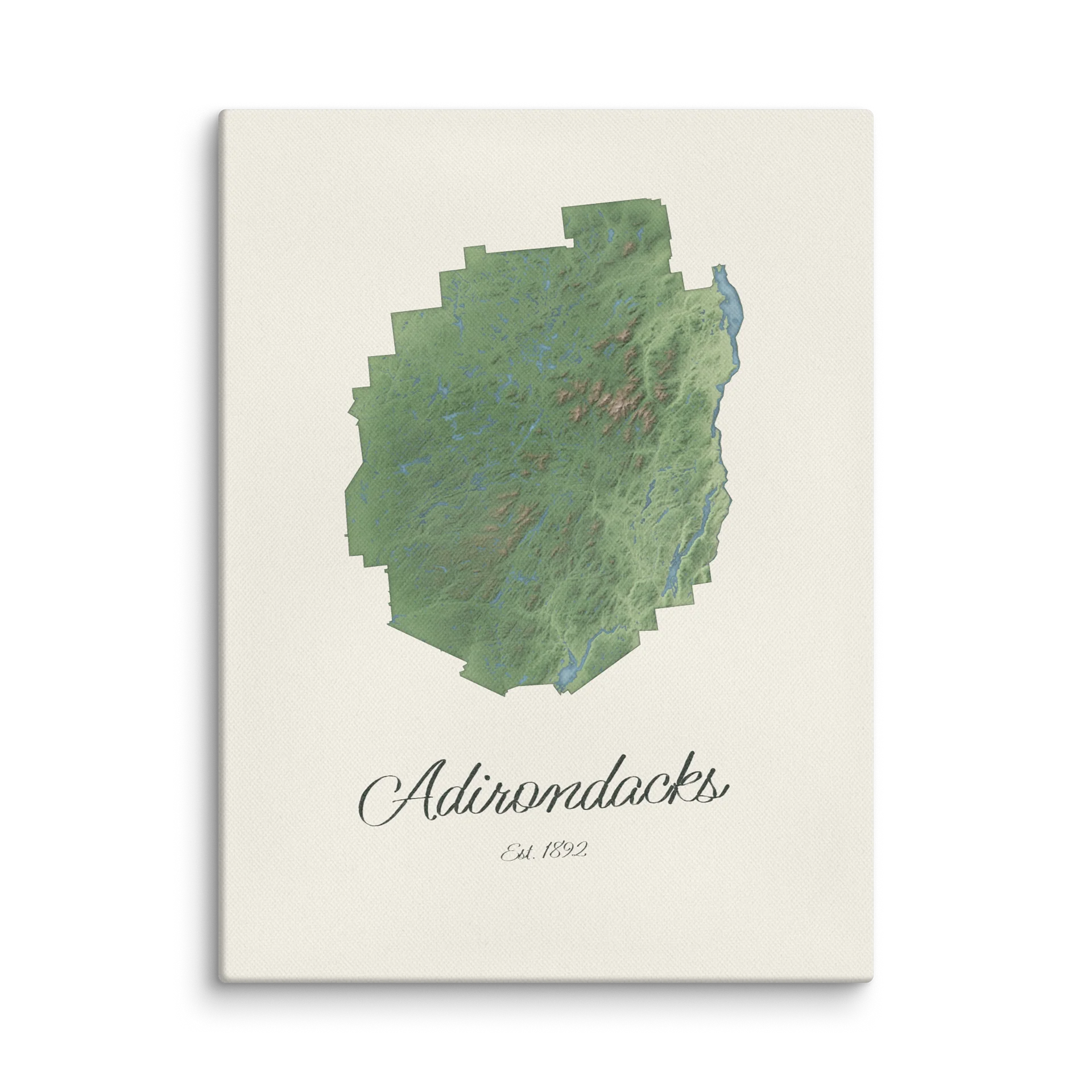 Adirondack Park Map Canvas Print product image (1)