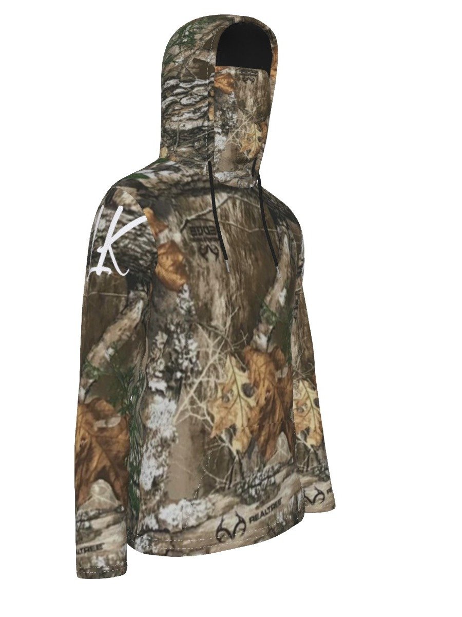 All-Over Camo Print Men's Heavy Fleece Hoodie With Mask product image (4)