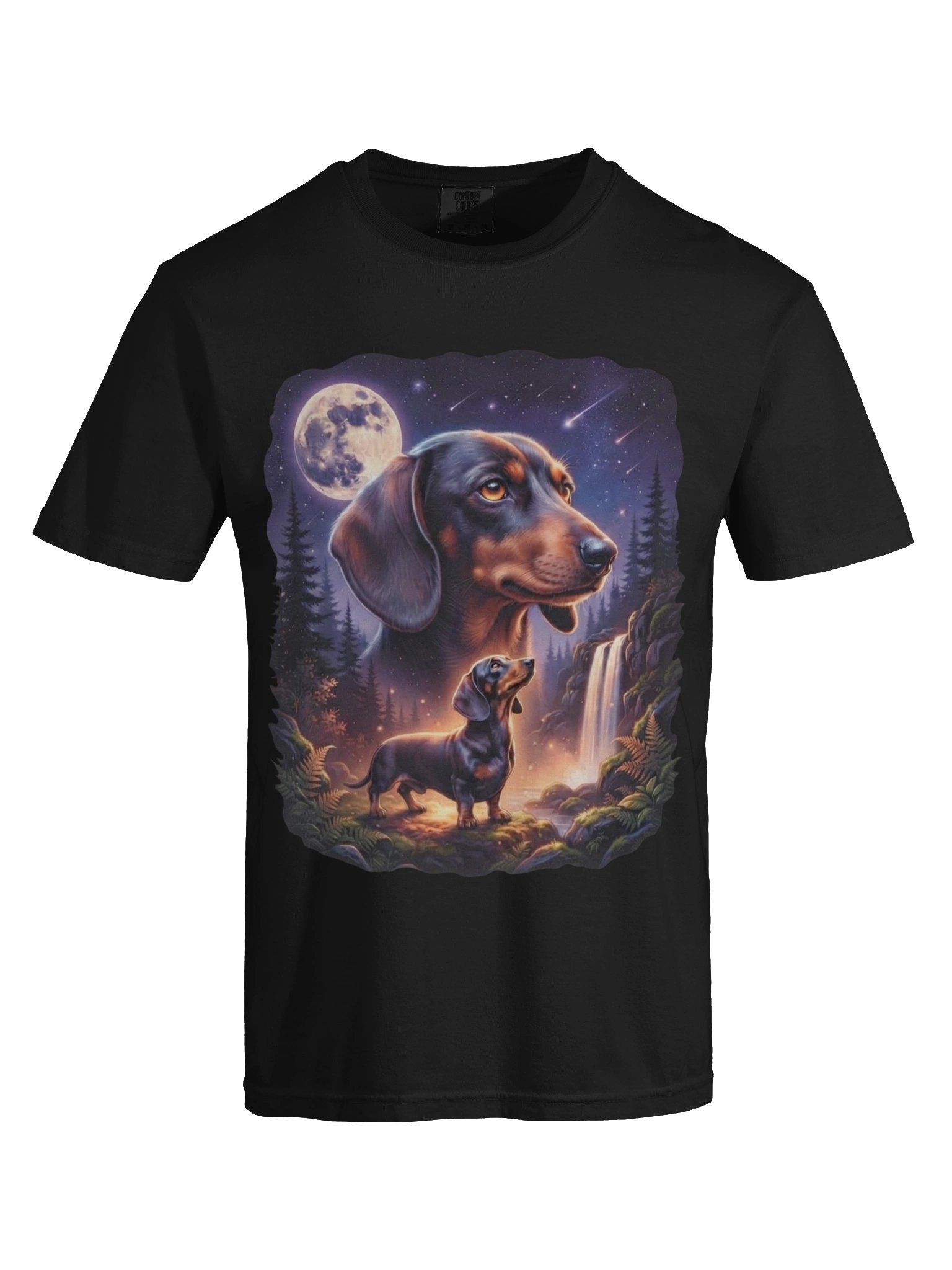 Dachshund Dog Shirt - Cosmic Moonlit Fantasy Wiener Dog T-Shirt product image (5)