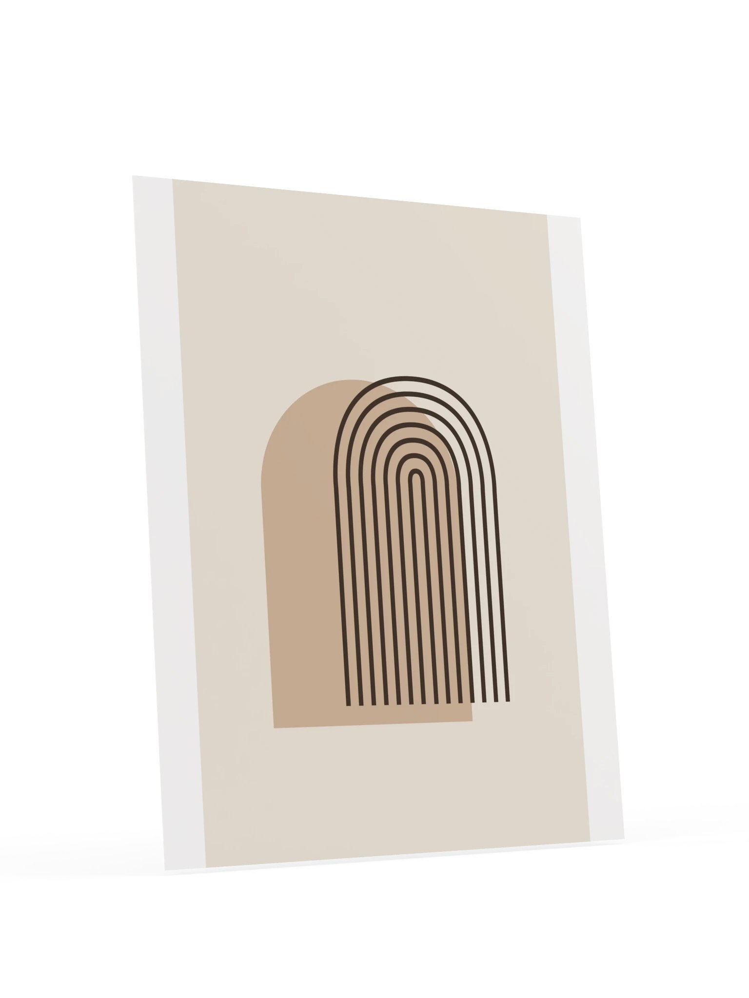 Mocha Layered Arch Print | Neutral Bathroom Wall Art product image (6)