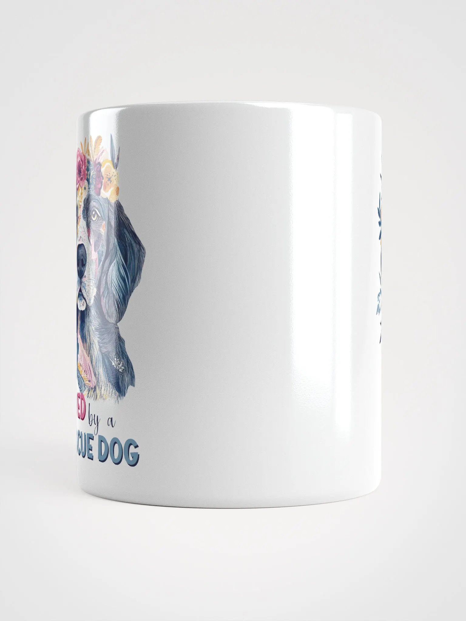 Loved By A Rescue Dog Floral Crown Mug product image (5)