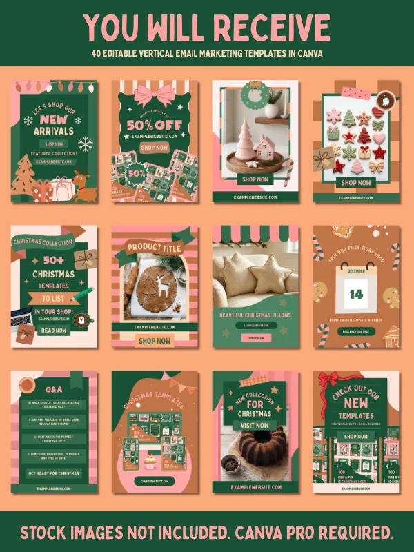 Coquette Christmas Email Marketing Template product image (2)
