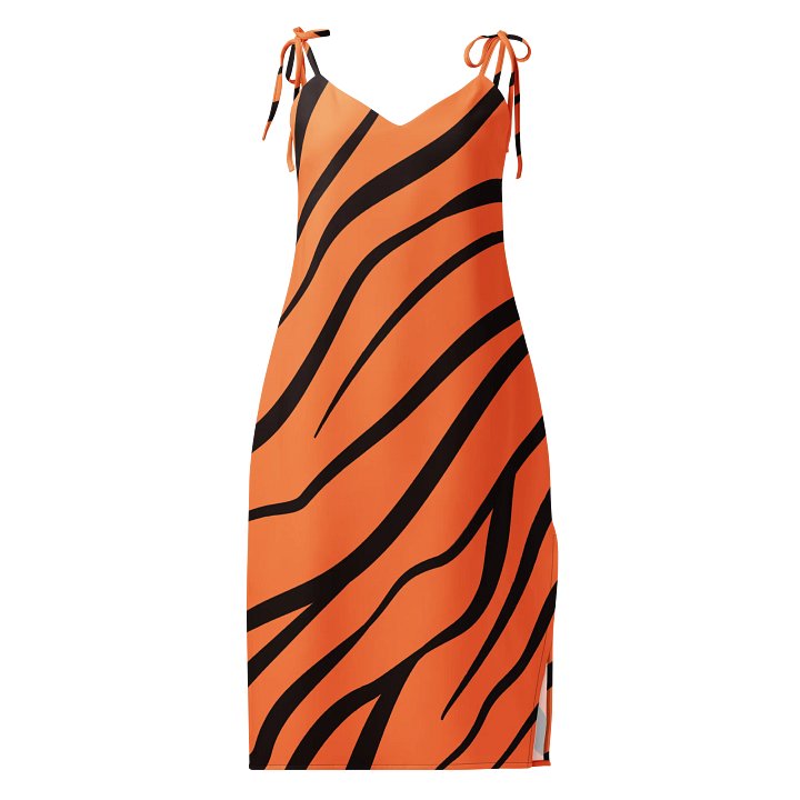 Tiger Stripes Flow: All-Over Print Slip Dress product image (1)