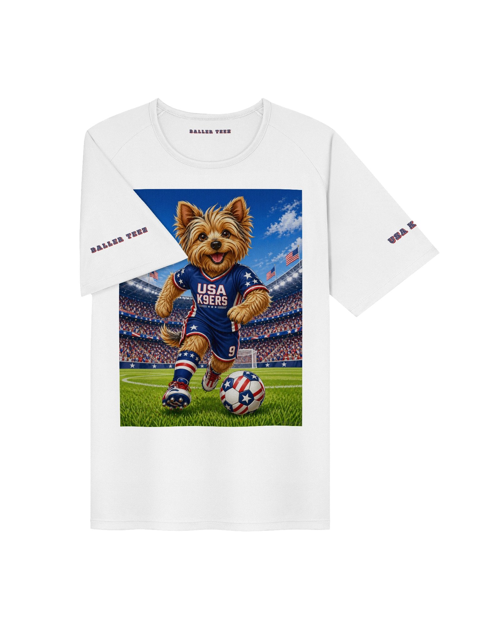 USA K9ERS Soccer Yorkshire Terrier Unisex Sports Jersey product image (3)