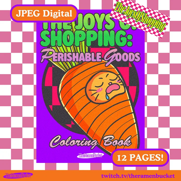 THE JOYS OF SHOPPING: PERISHABLE GOODS Coloring Book - Digital Pages product image (1)