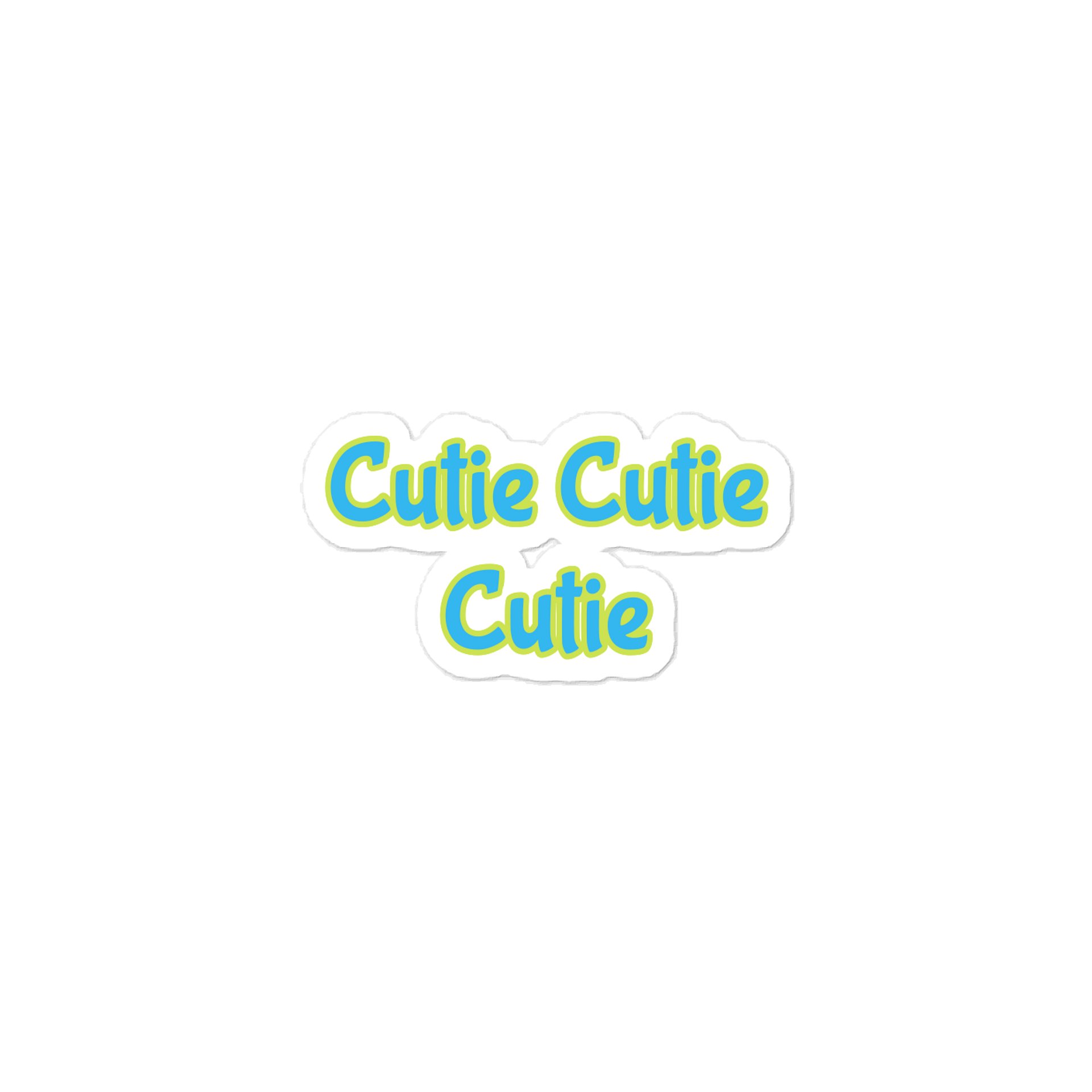 Cutie Cutie Cutie. Valentine’s Day Sticker. product image (1)