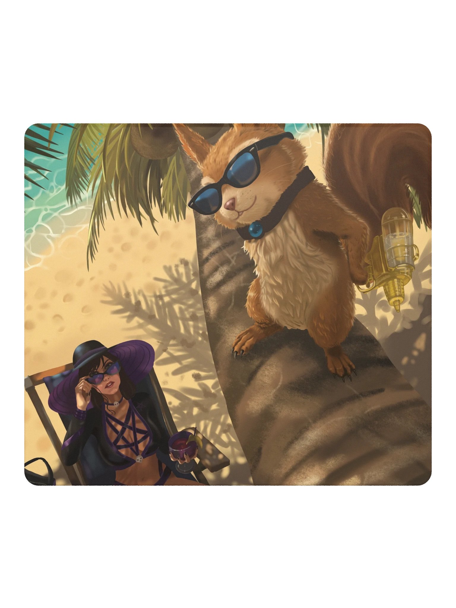 The Morrigan and Ratatoskr at the Beach: Mousepad - Feyluna product image (2)