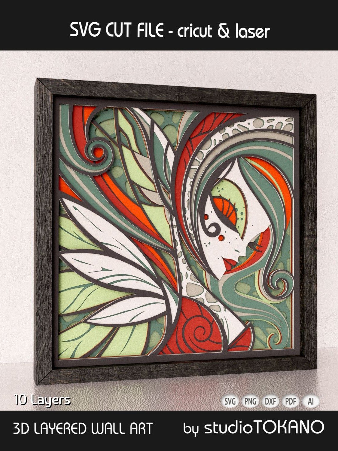 Forest Fairy 3D SVG product image (3)