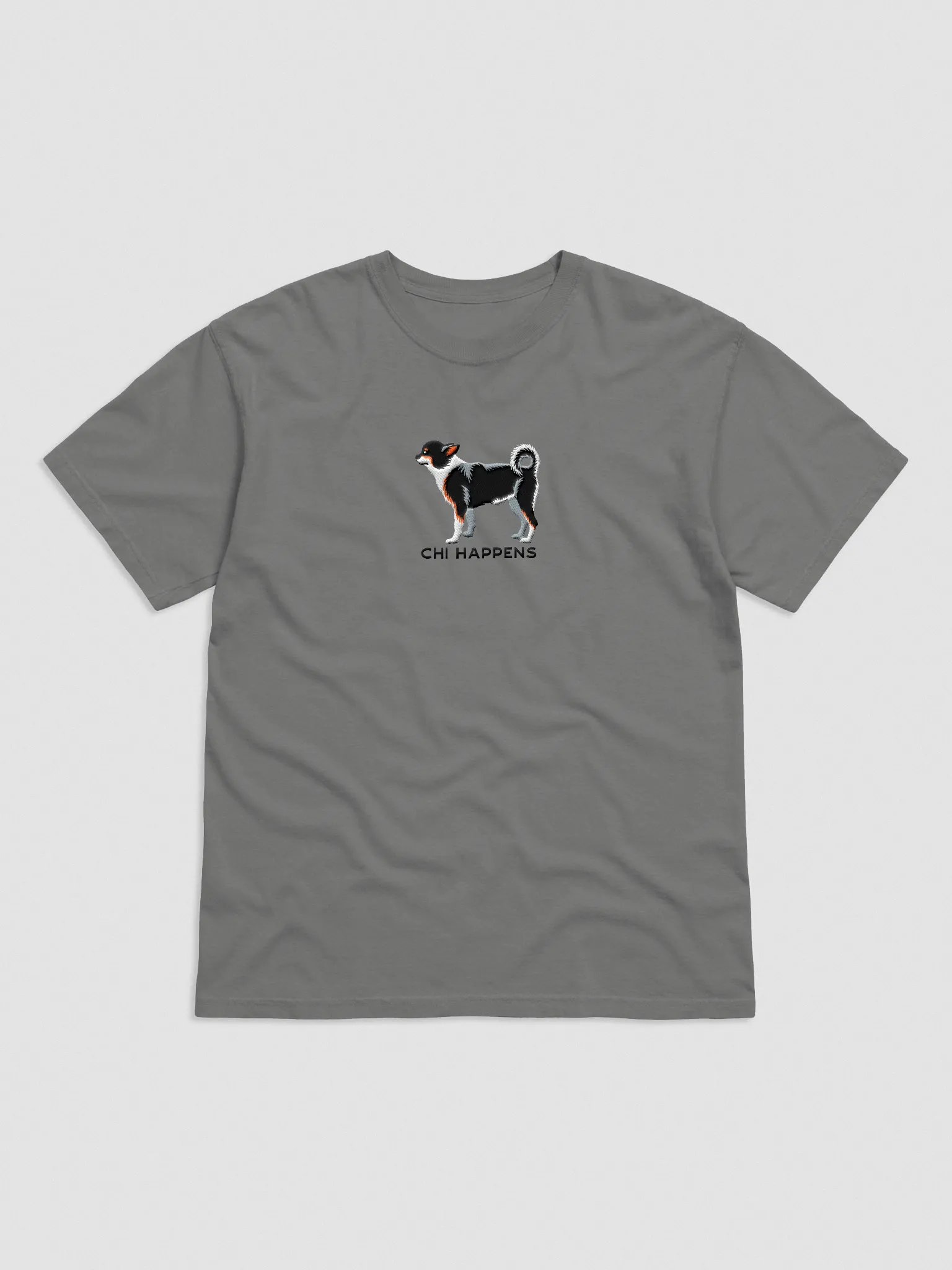 Chi Happens T-Shirt(Embroidered) of a Chihuahua(Tricolor) product image (4)