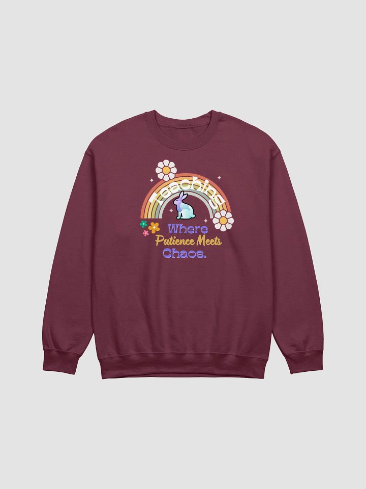 Bunny Teaching Where Patience Meets Chaos, Teachers Gildan Sweatshirt product image (2)