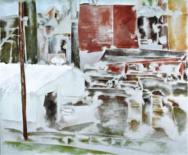 GP Pulp Mill, Bellingham, WA (1986) on canvas (24" x 30") product image (1)