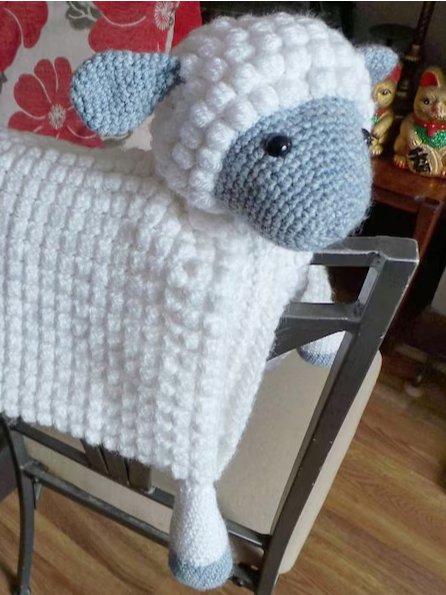 Crochet Sheep Blanket Pattern - 3in1 Pram Toy Lovey PDF Pattern - Crafting Happiness product image (6)