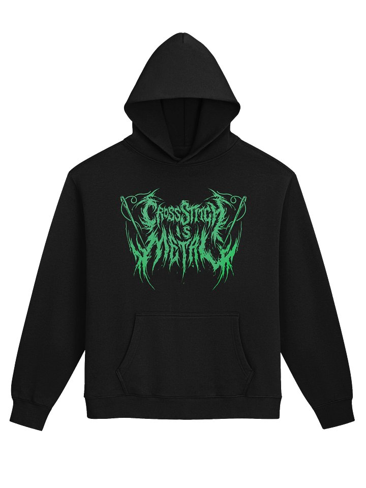 Cross Stitch is Metal Baggy Hoodie (Acid Green) product image (1)