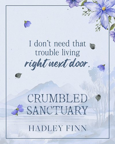 💙 AVAILABLE NOW 💙

Crumbled Sanctuary is #availablenow and in #kindleunlimited.

She's a novice, and I'm a master.

GET IT HE...