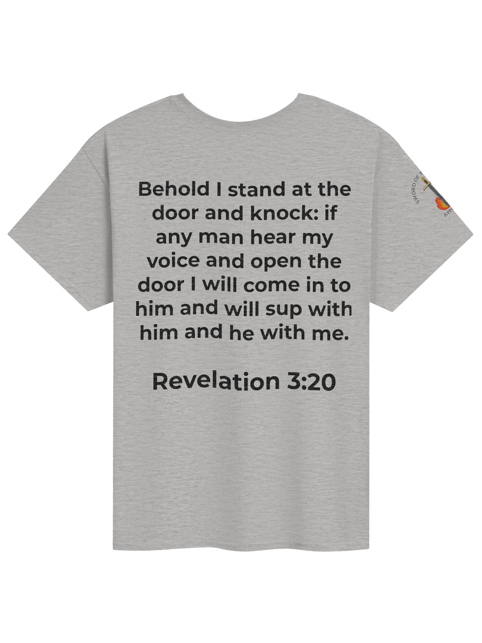 Revelation 3:20 "Knocking at the Door" Scripture Tee product image (1)