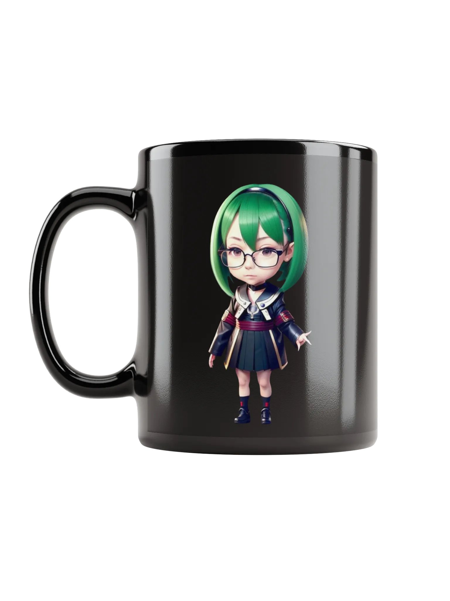 (GREEN CHIBI) K Black Mug product image (6)