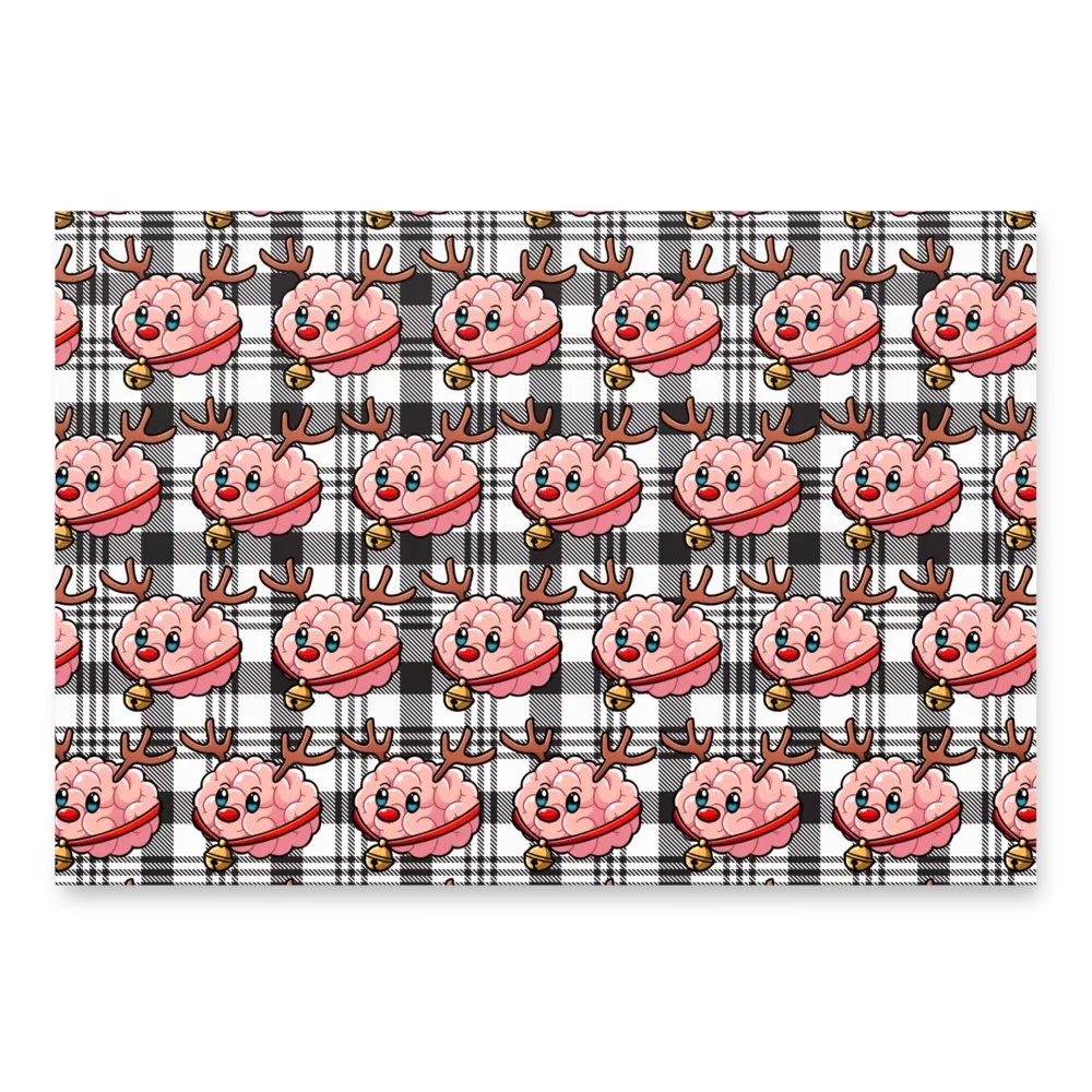 Santa Brain and BRAINdeer Wrapping Paper product image (3)