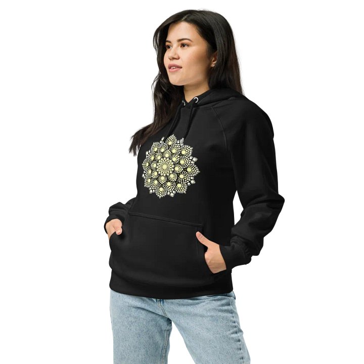 Yellow Dot Mandala Unisex Eco Hoodie product image (1)