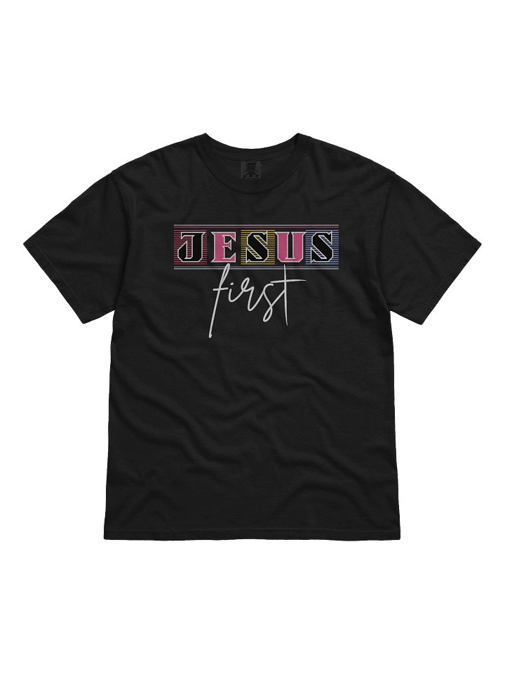 Jesus First Christian T-Shirt | Faith Over Everything Tee | Bold Minimalist Christian Apparel for Believers product image (2)