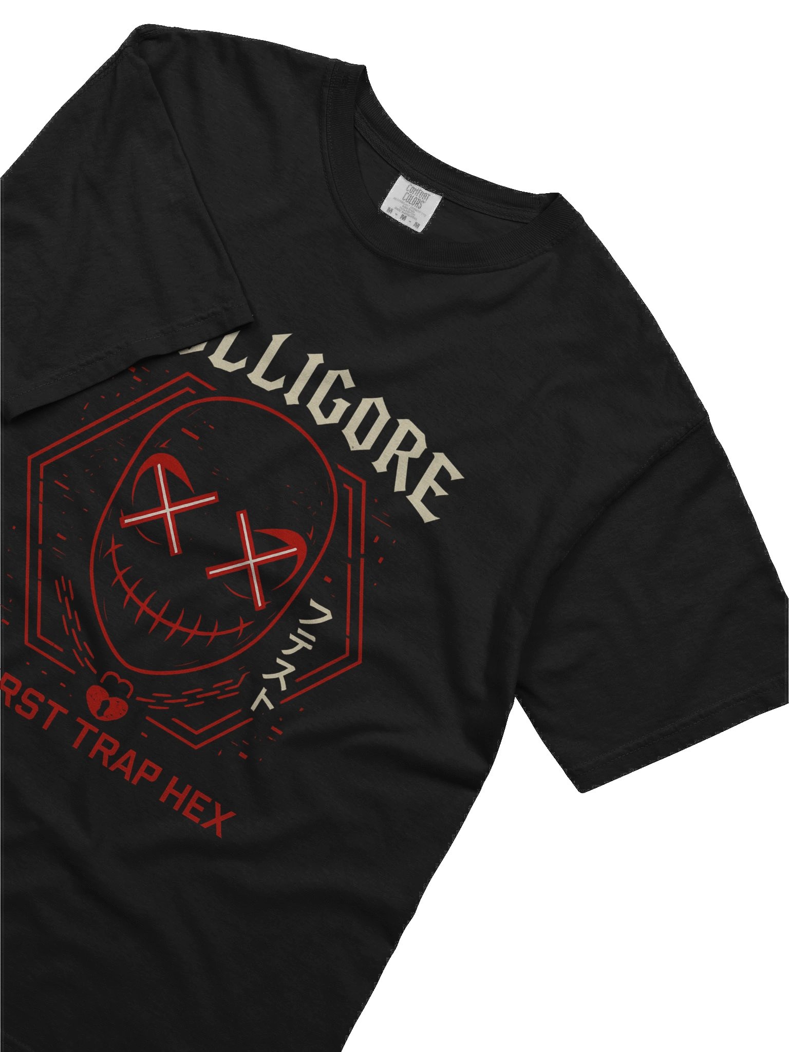 Lolligore — “Thirst Trap Hex” Neon Mask Tee product image (2)