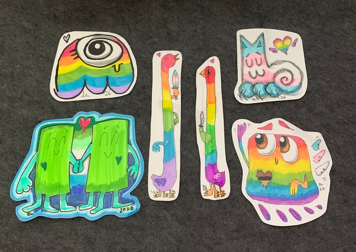 Hand-Drawn Pride Stickers product image (2)