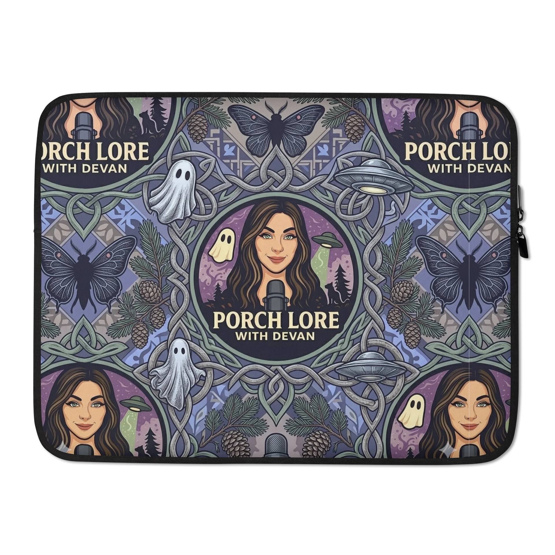 PORCH LORE DEVAN PERIWINKLE MOTH LAPTOP SLEEVE product image (1)