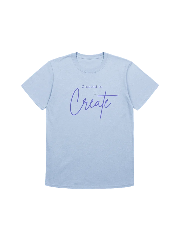 Created to Create Light Blue and Blue T-Shirt |Cristian Inspirational Shirt |Faith-Based Creative Tee product image (1)