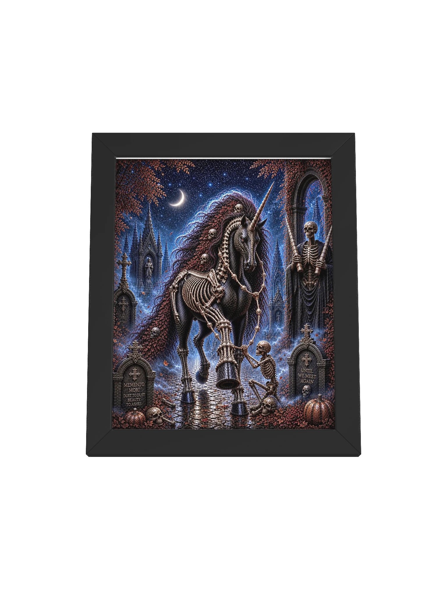 Skeleton Unicorn Framed Poster product image (37)