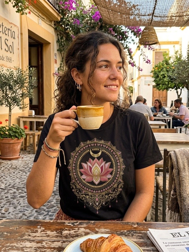 Camiseta Boho Mandala de Loto Sagrado | Camiseta Despertar Espiritual product image (1)