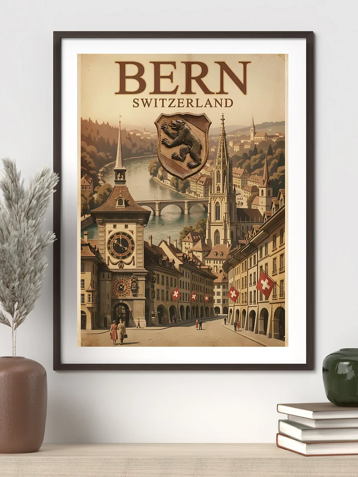 Bern Switzerland Vintage Travel Poster | Swiss Wall Art | Home Decor product image (2)