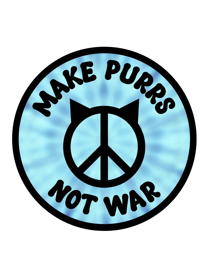 Make Purrs, Not War blue magnet product image (1)