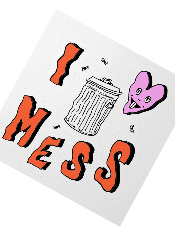 I Heart Mess Sticker product image (2)