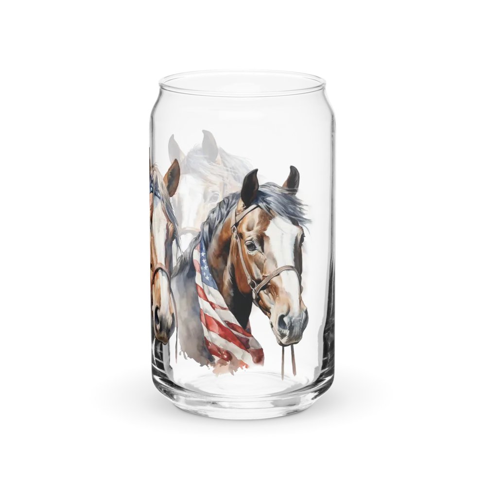 Patriotic Horses Can-Shaped Glass product image (2)