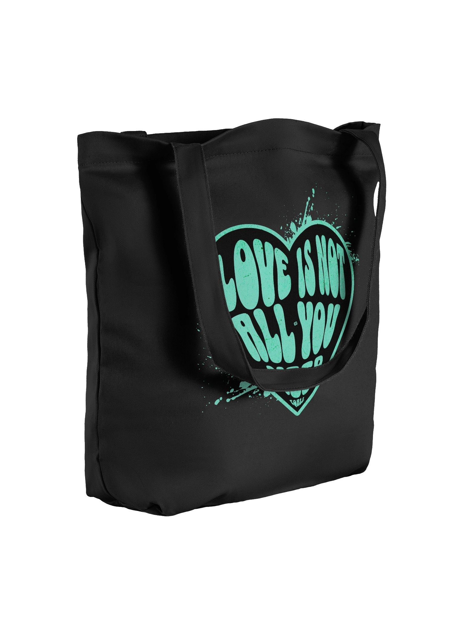 LOVE is Not All You Need ECO Tote-Bag_EQALL® Essentials_Turquoise product image (2)