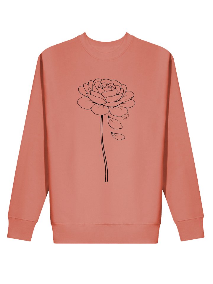 Rose “love hard” Sweatshirt - Dusty Rose product image (1)