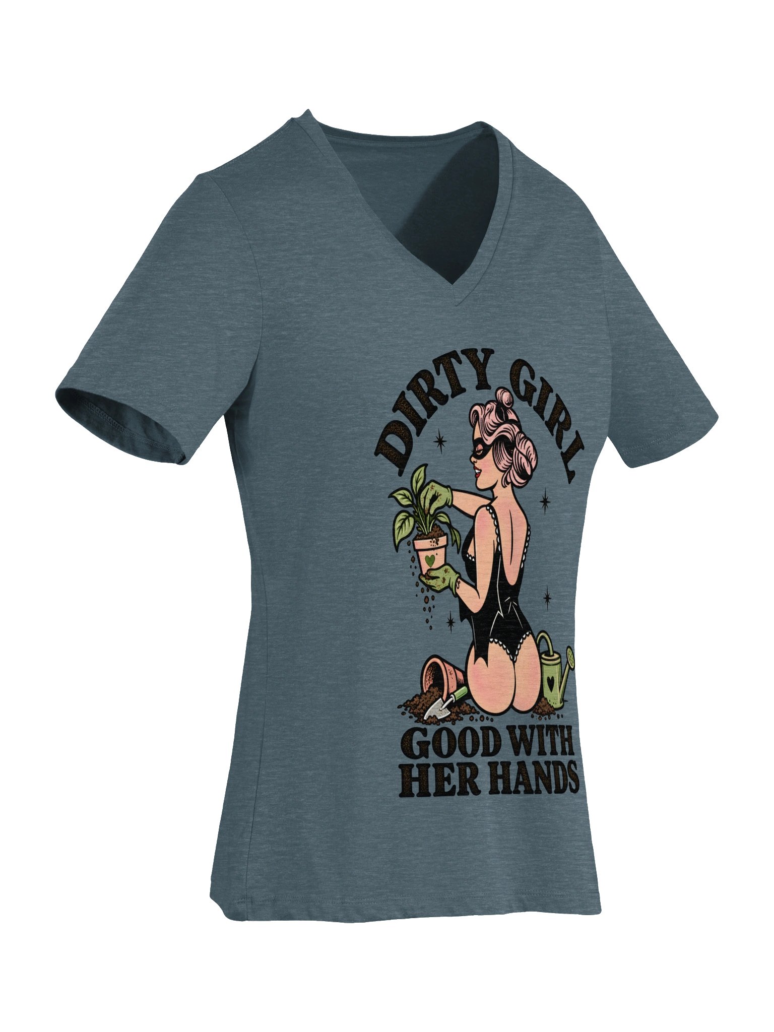 Dirty Girls Pinup V-Neck Tee product image (3)