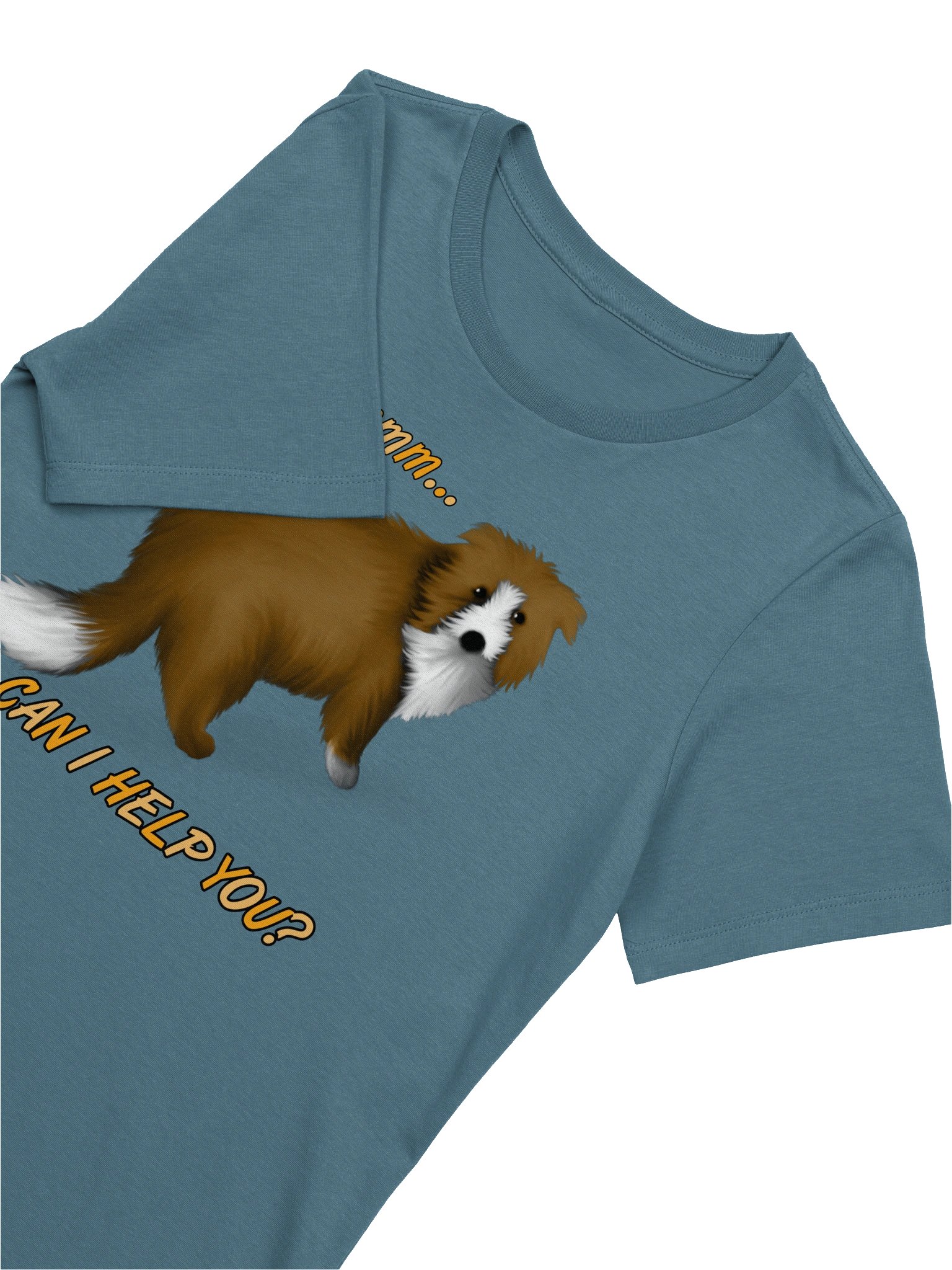 Dog "Ummm... Can I Help You?" T-Shirt. Women's Bella+Canvas Supersoft Relaxed-fit T-Shirt product image (3)
